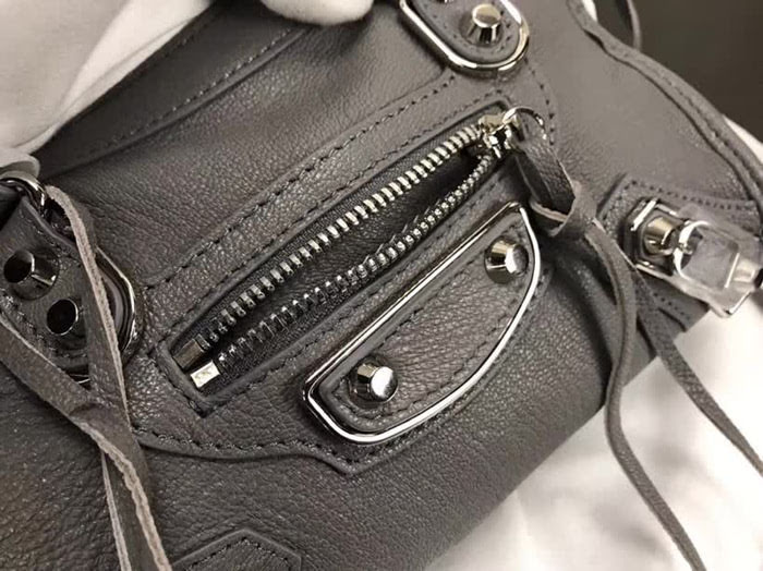 BALENCIAG巴黎世家 原單品質 經典機車 原版山羊皮銀邊 包邊五金款 手提肩背斜挎包  BL1418